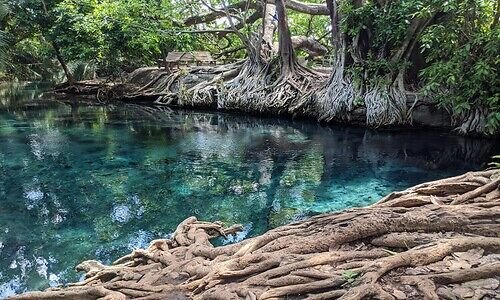 Chemka Hot Springs turquoise pool near Moshi Tanzania